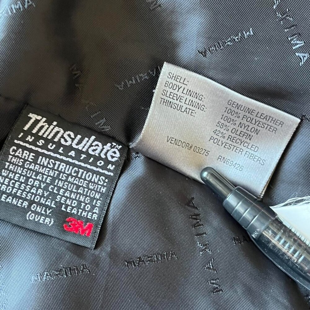 Wilsons Leather Maxima Black 100% Genuine Leather Bomber Jacket Wmn L Insulated - Picture 3 of 8